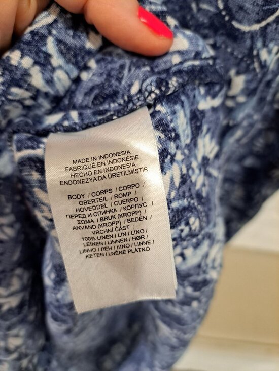 Lauren Ralph Lauren Linen Floral Shirtdress Tie Waist Blue Plus Size 14 Women's - Picture 8 of 12